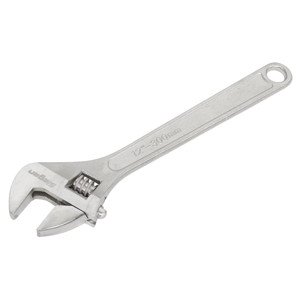 Sealey Adjustable Wrench 300mm Capacity 34mm Chrome Plated Finish S0453