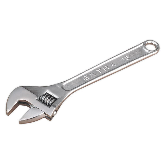 Sealey Adjustable Wrench 375mm Capacity 43mm Chrome Plated Finish S0454