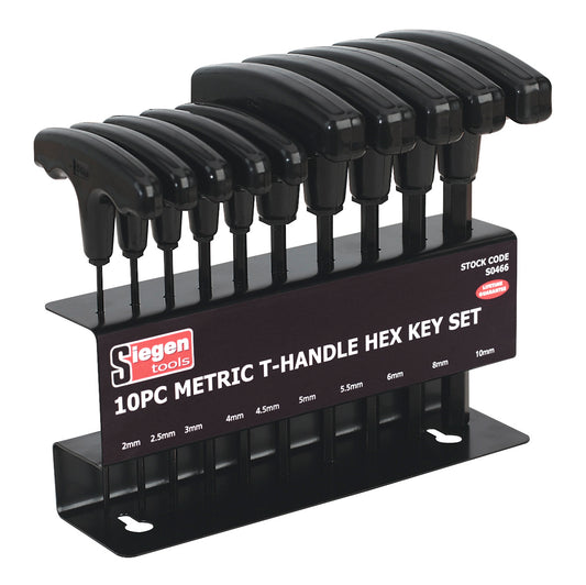 Sealey Hex Key Set 10pc T-Handle - Metric S0466