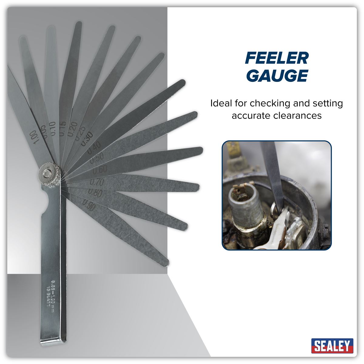 Sealey Feeler Gauge 13 Blade - Metric S0517