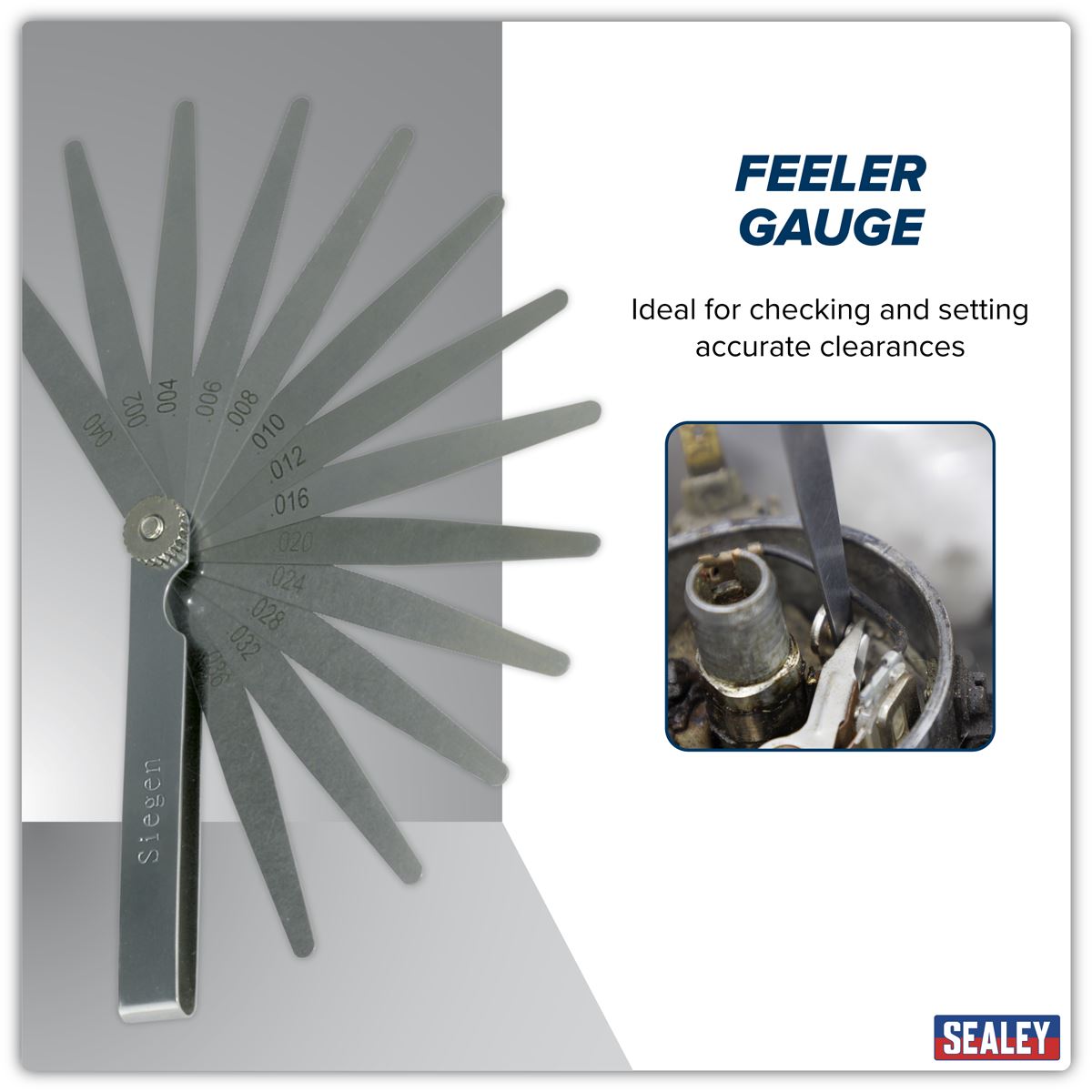Sealey Feeler Gauge 13 Blade - Imperial S0518