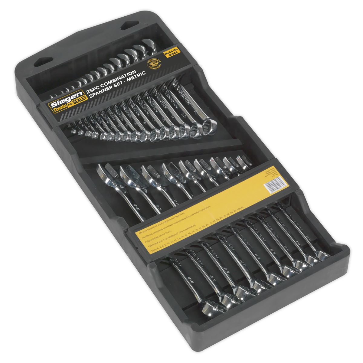 Sealey Combination Spanner Set 25pc Metric S0564