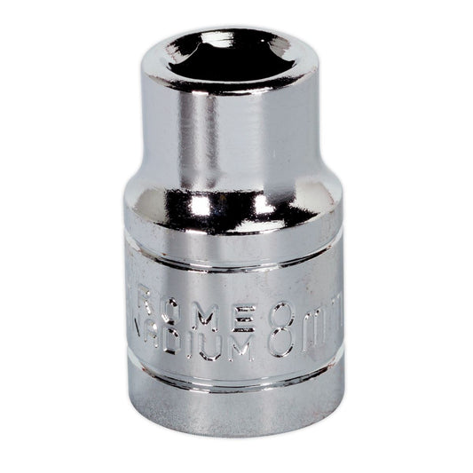 Sealey 3/8"Sq Drive Socket 8mm WallDrive Chrome Standard Length S0576