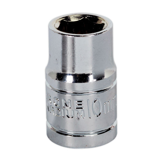 Sealey 3/8"Sq Drive Socket 10mm WallDrive Chrome Standard Length S0577