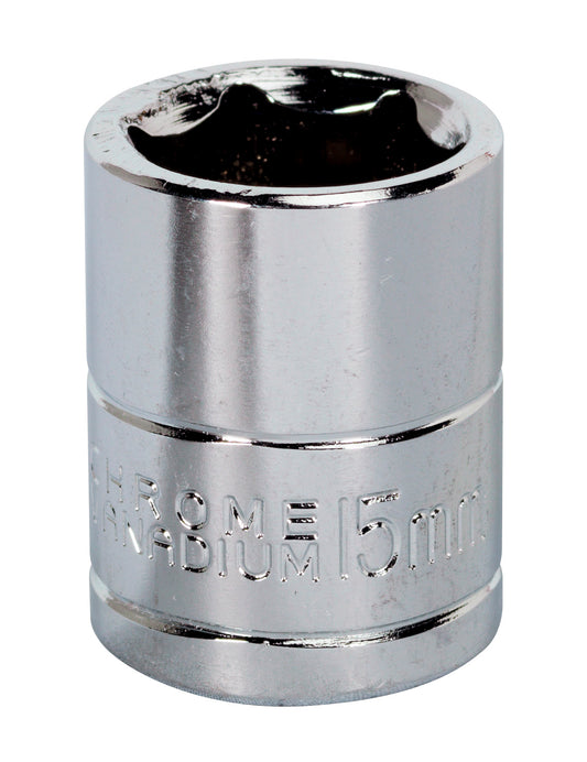 Sealey 3/8"Sq Drive Socket 15mm WallDrive Chrome Standard Length S0582