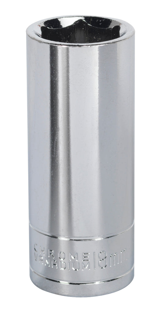 Sealey 18mm Deep 3/8"Sq Drive WallDrive Socket Chrome  Hardened Tempered S0596