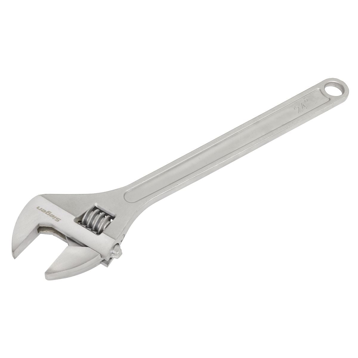 Sealey Adjustable Wrench 600mm Capacity 62mm Fully Polished Offset Jaws S0603