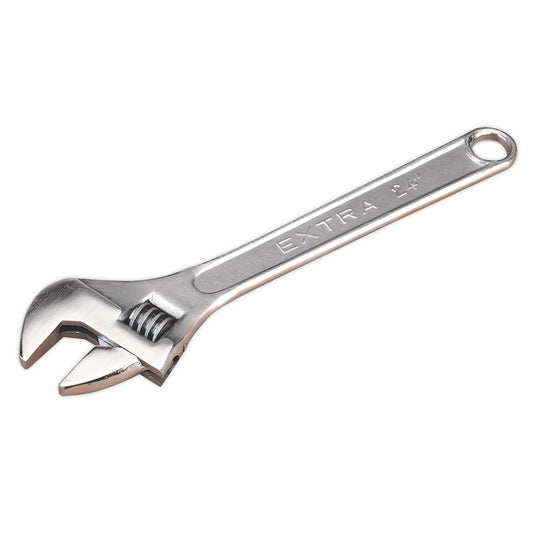 Sealey Adjustable Wrench 600mm Capacity 62mm Fully Polished Offset Jaws S0603