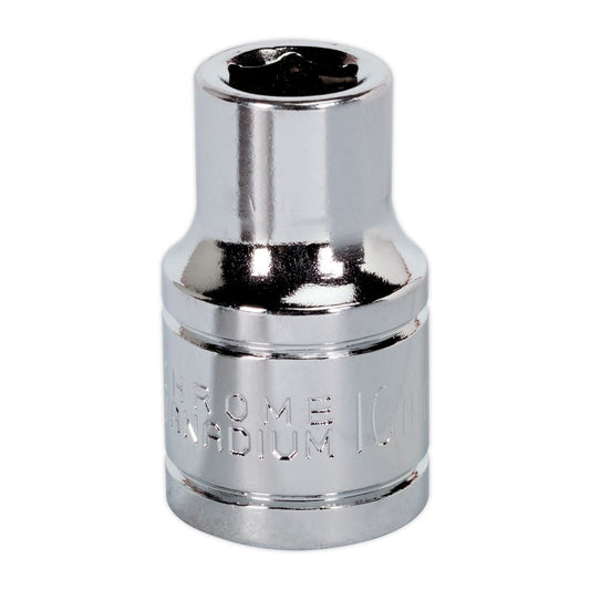 Sealey 10mm WallDrive Standard Length Chrome Socket 1/2"Sq Drive S0648