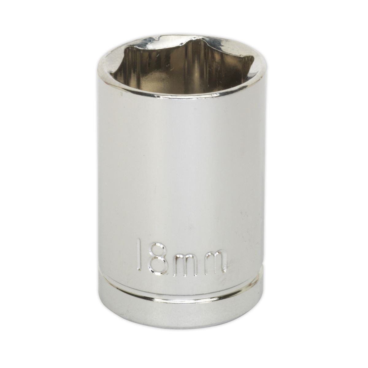Sealey 18mm WallDrive Standard Length Chrome Socket 1/2"Sq Drive S0656
