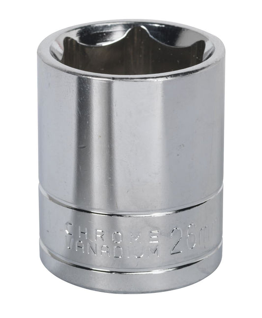 Sealey 26mm WallDrive Standard Length Chrome Socket 1/2"Sq Drive S0662