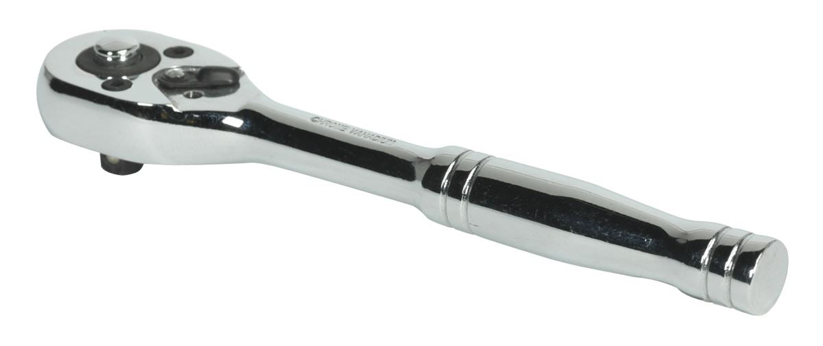 Sealey 1/4"Sq Drive Ratchet Wrench Pear Head Flip Reverse 45 Tooth S0704