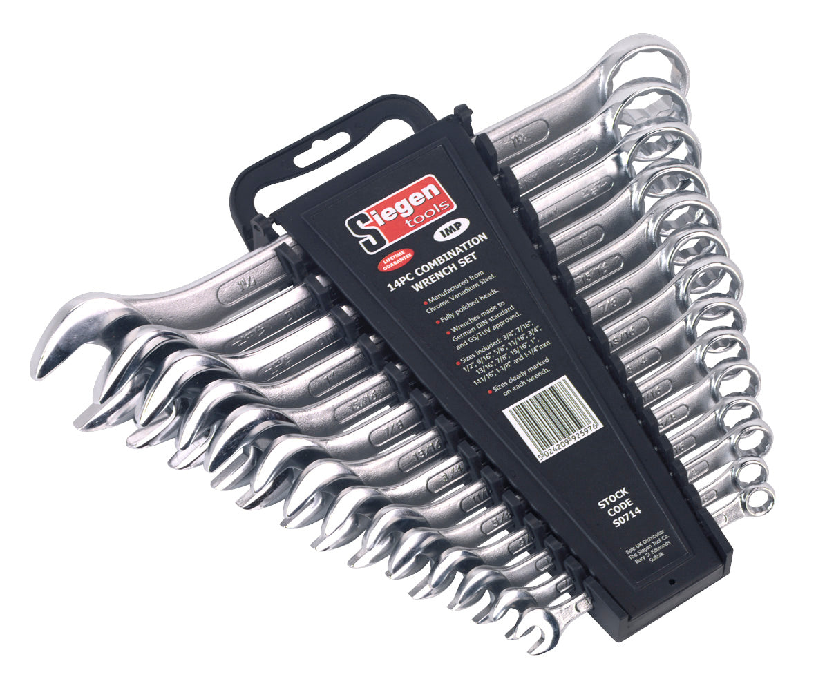 Sealey Combination Spanner Set 14pc Imperial S0714