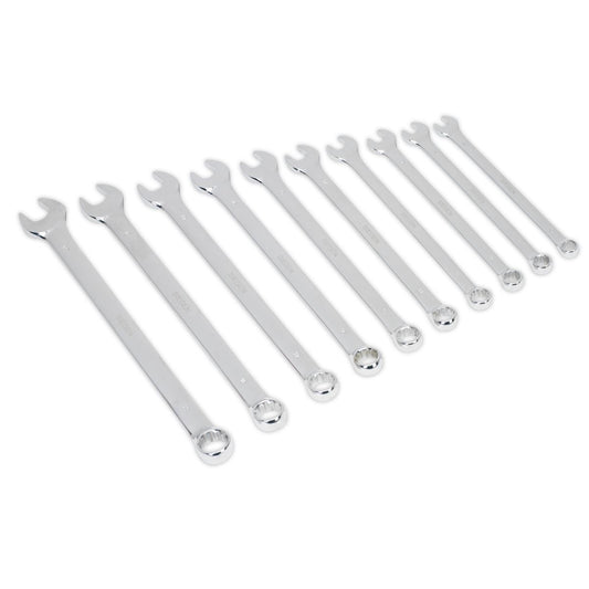 Sealey Combination Spanner Set 10pc Extra-Long Metric S0832
