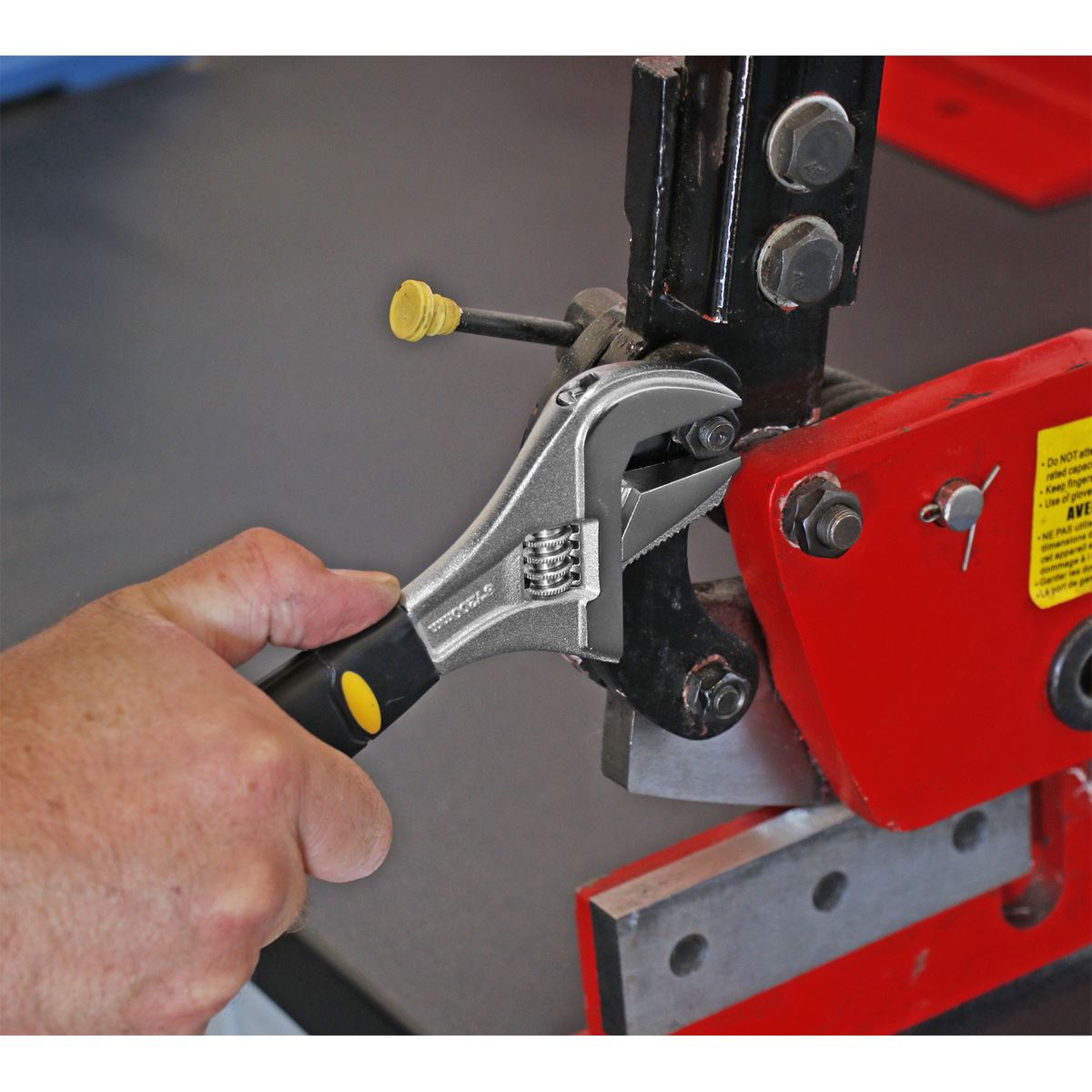 Sealey Adjustable Wrench With 40mm Extra Wide Jaw Capacity 200mm S0854
