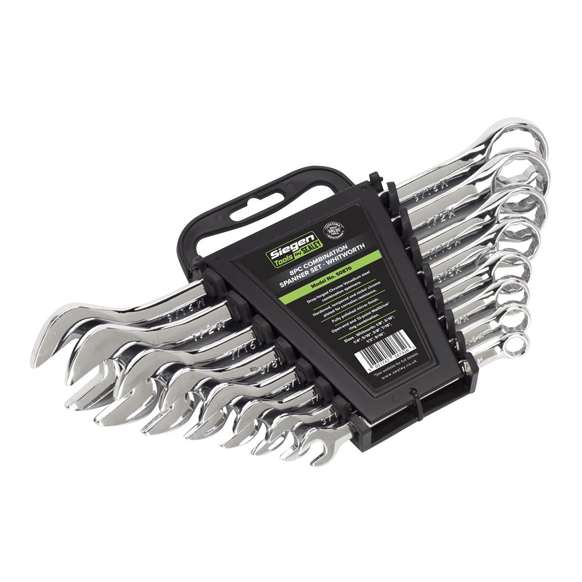 Sealey Combination Spanner Set 8pc Whitworth S0870