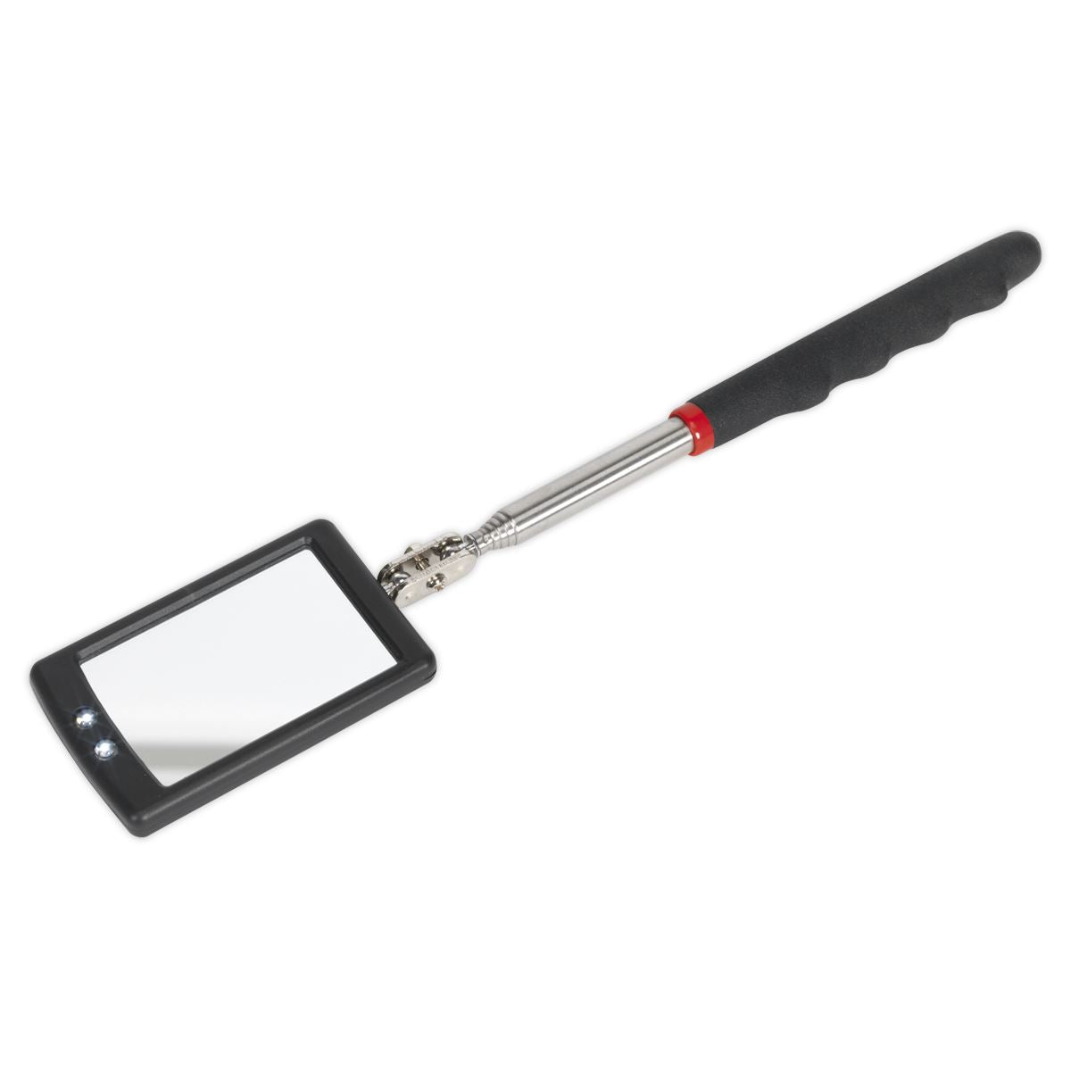 Sealey Telescopic Inspection Mirror 52 x 83mm with 2 LEDs S0948