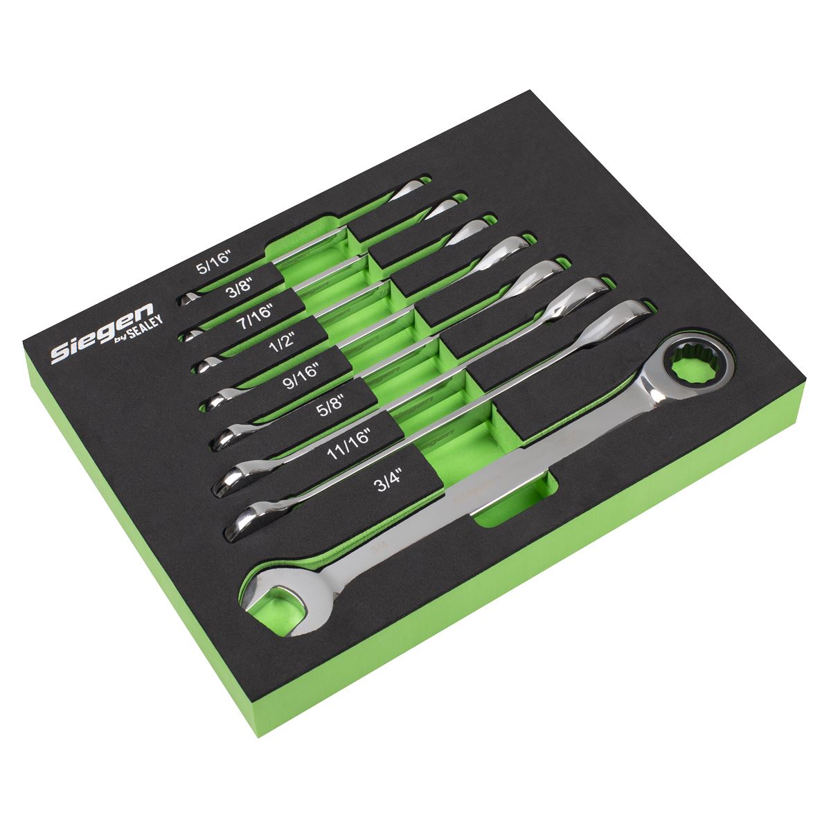 Sealey Combination Ratchet Spanner Set 8pc Imperial S0984