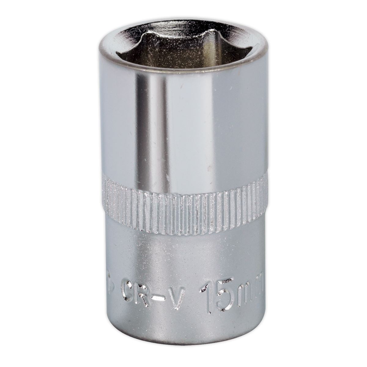 Sealey 15mm WallDrive Standard Length Chrome Socket 1/2"Sq Drive S1215