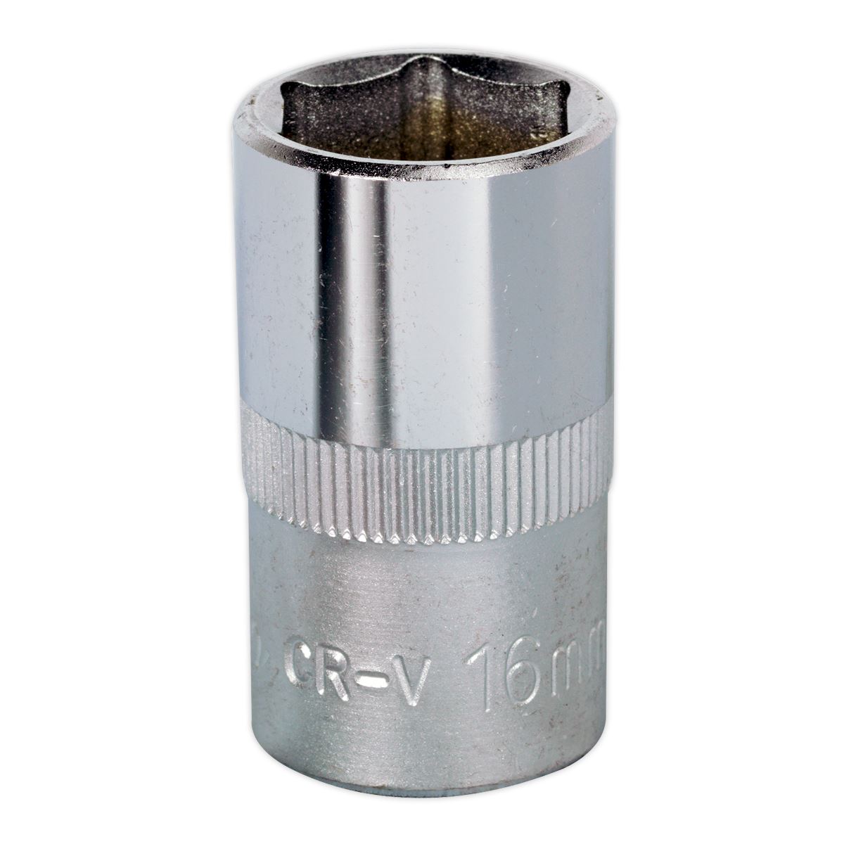 Sealey 16mm WallDrive Standard Length Chrome Socket 1/2"Sq Drive S1216