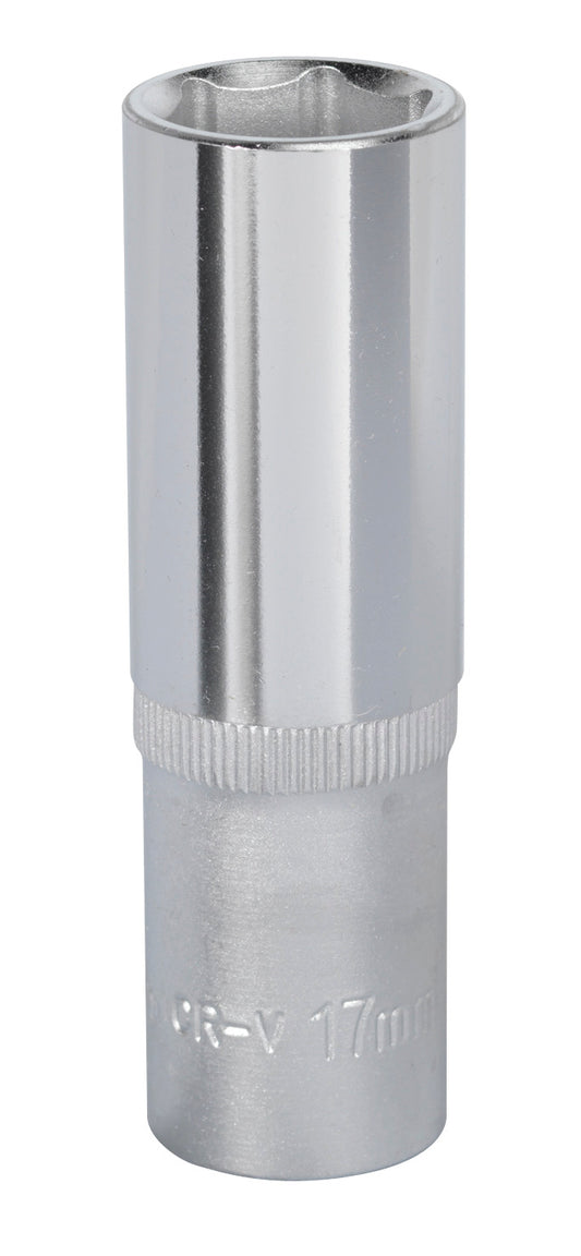 Sealey 17mm Deep Metric WallDrive Socket 1/2"Sq Drive Chrome S1217D