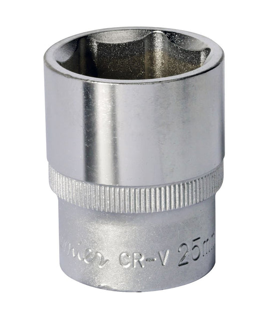 Sealey 25mm WallDrive Standard Length Chrome Socket 1/2"Sq Drive S1225