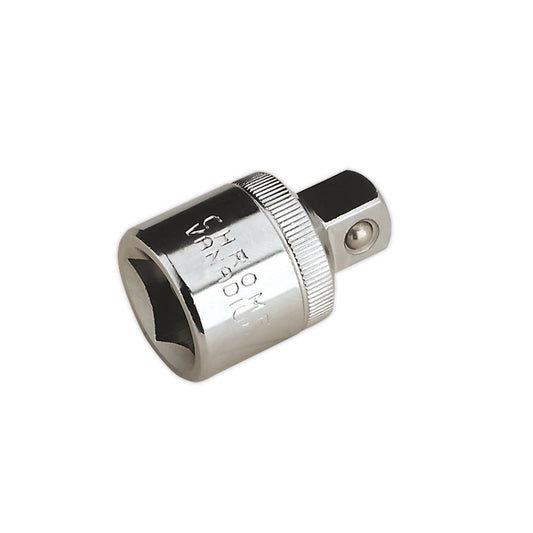 Sealey Adaptor 1/2"Sq Drive Female to 3/8"Sq Drive Male Chrome Plated S12F-38M