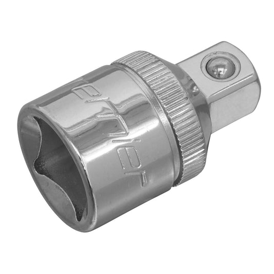 Sealey Adaptor 1/2"Sq Drive Female to 3/8"Sq Drive Male Chrome Plated S12F-38M