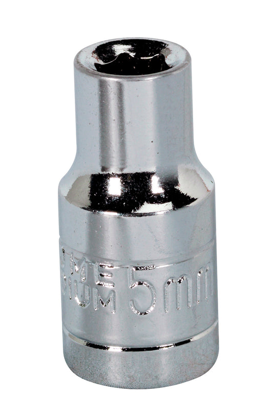 Sealey 5mm 1/4"D Metric WallDrive Chrome Socket Standard Length 6 Point S1405