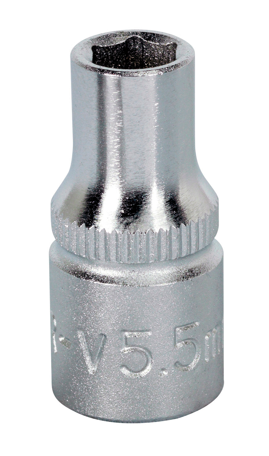 Sealey 5.5mm 1/4"D Metric WallDrive Chrome Socket Standard Length 6 pt S14055
