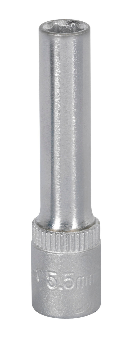 Sealey Metric Socket 5.5mm Deep 1/4"Sq Drive WallDrive S14055D