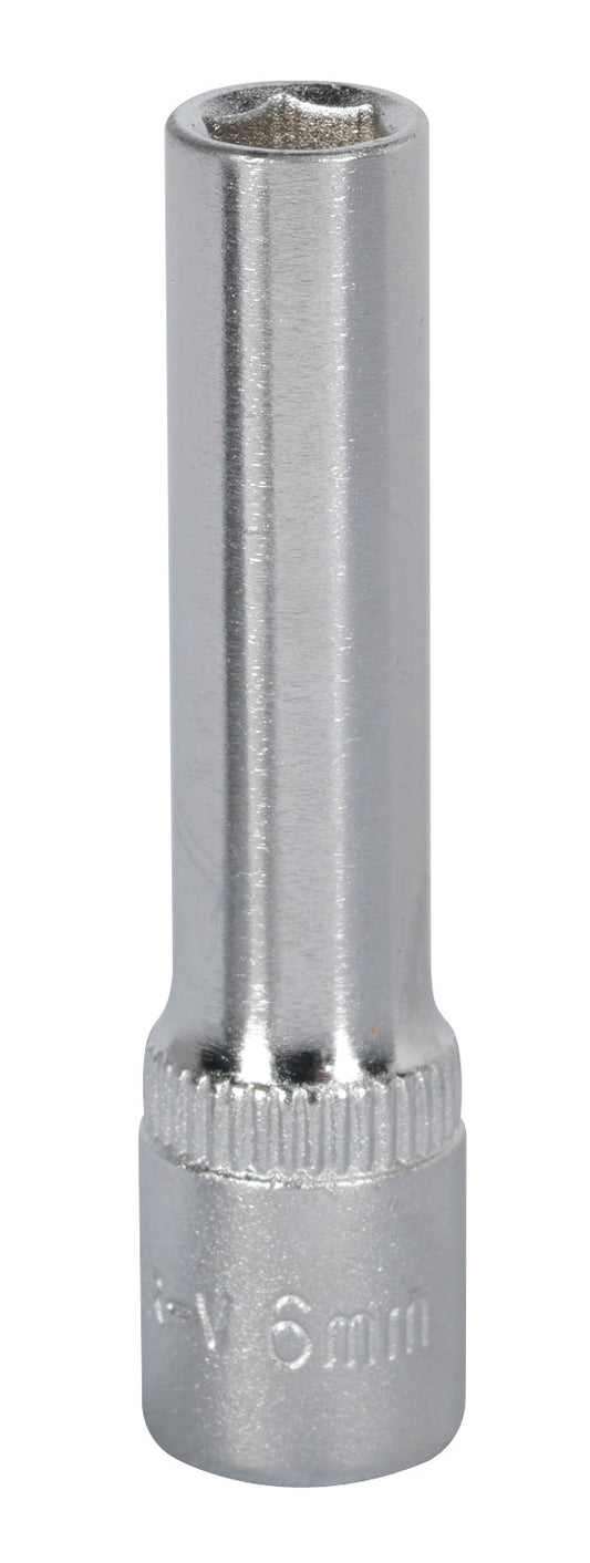 Sealey Metric Socket 6mm Deep 1/4"Sq Drive WallDrive S1406D