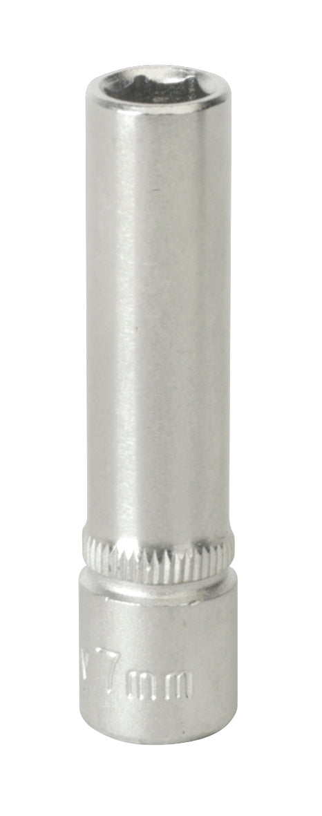 Sealey Metric Socket 7mm Deep 1/4"Sq Drive WallDrive S1407D