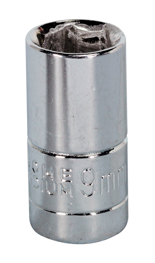 Sealey 9mm 1/4"D Metric WallDrive Chrome Socket Standard Length 6 Point S1409