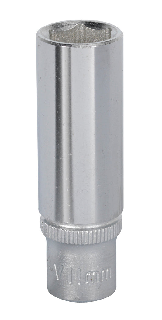 Sealey Metric Socket 11mm Deep 1/4"Sq Drive WallDrive S1411D