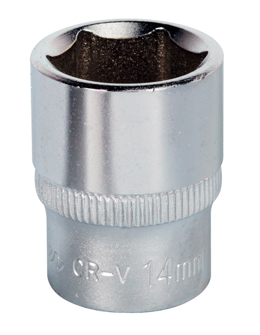 Sealey 14mm 1/4"D Metric WallDrive Chrome Socket Standard Length 6 Point S1414