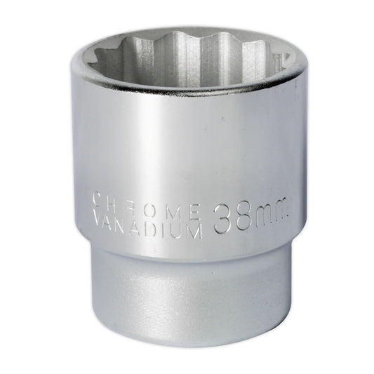 Sealey 38mm 3/4"Sq Drive Standard WallDrive Socket 12pt Chrome S34/38