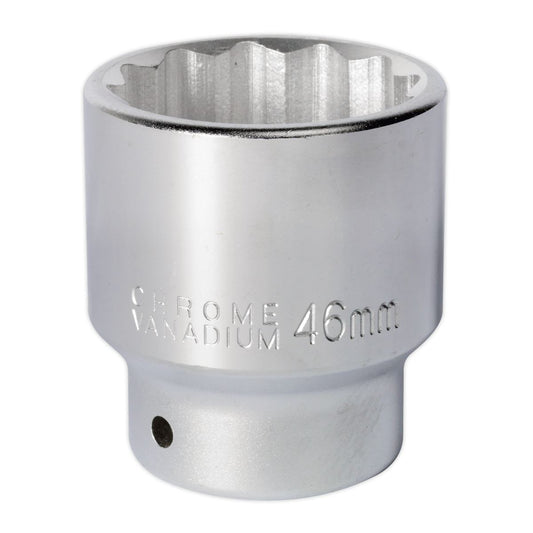 Sealey 46mm 3/4"Sq Drive Standard WallDrive Socket 12pt Chrome S34/46