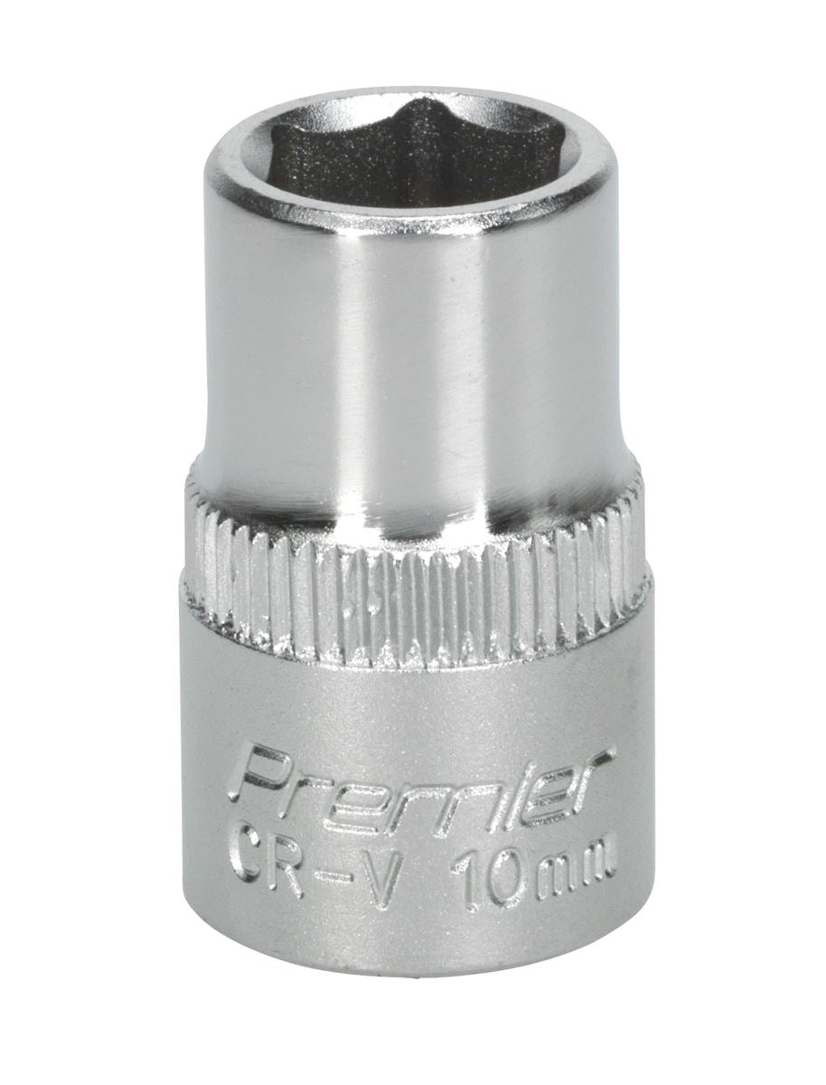 Sealey 3/8"Sq Drive Socket 10mm WallDrive Chrome Standard Length S3810