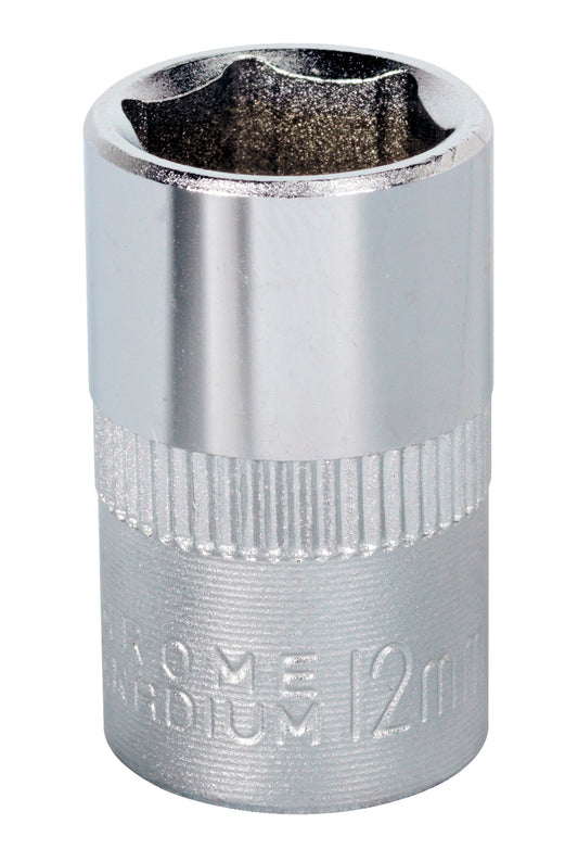 Sealey 3/8"Sq Drive Socket 12mm WallDrive Chrome Standard Length S3812