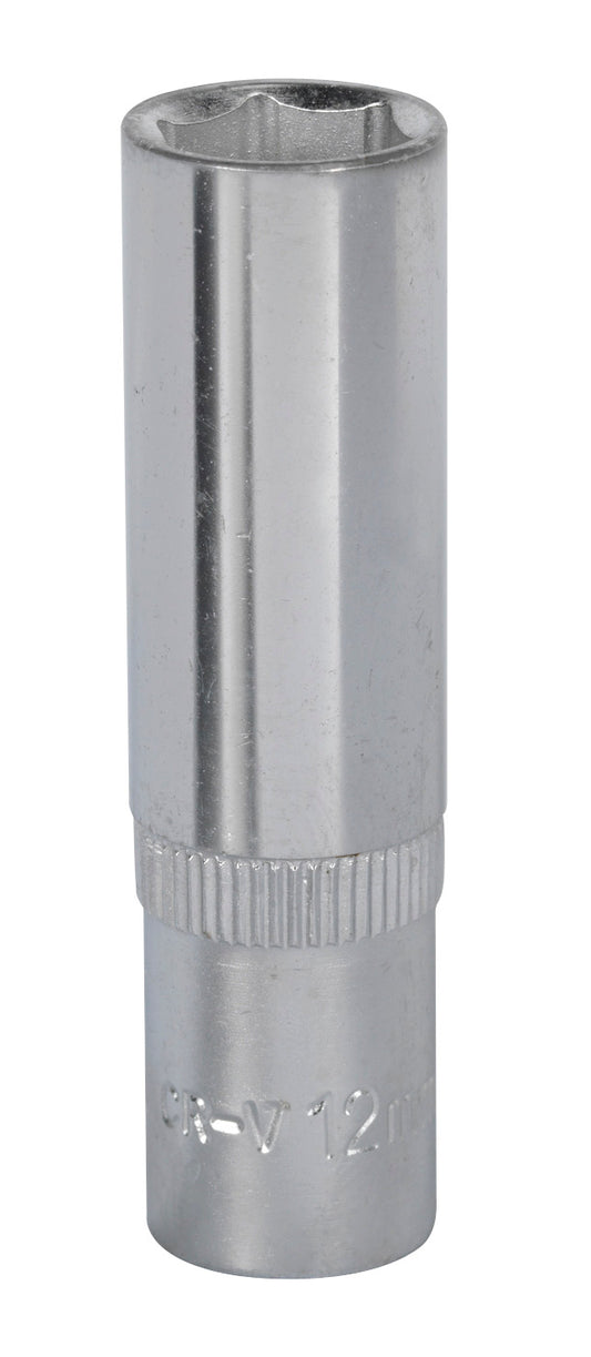 Sealey 12mm Deep 3/8"Sq Drive WallDrive Socket Chrome  Hardened Tempered S3812D