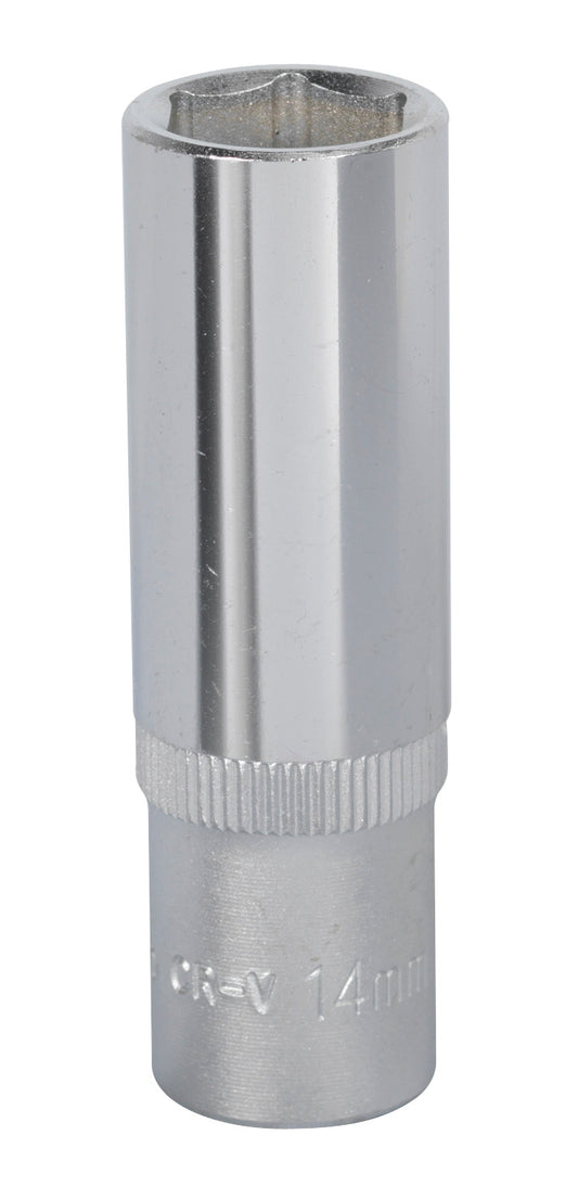 Sealey 14mm Deep 3/8"Sq Drive WallDrive Socket Chrome  Hardened Tempered S3814D