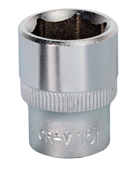 Sealey 3/8"Sq Drive Socket 15mm WallDrive Chrome Standard Length S3815