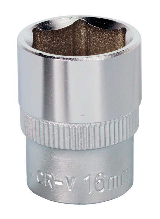 Sealey 3/8"Sq Drive Socket 16mm WallDrive Chrome Standard Length S3816