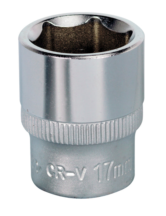 Sealey 3/8"Sq Drive Socket 17mm WallDrive Chrome Standard Length S3817