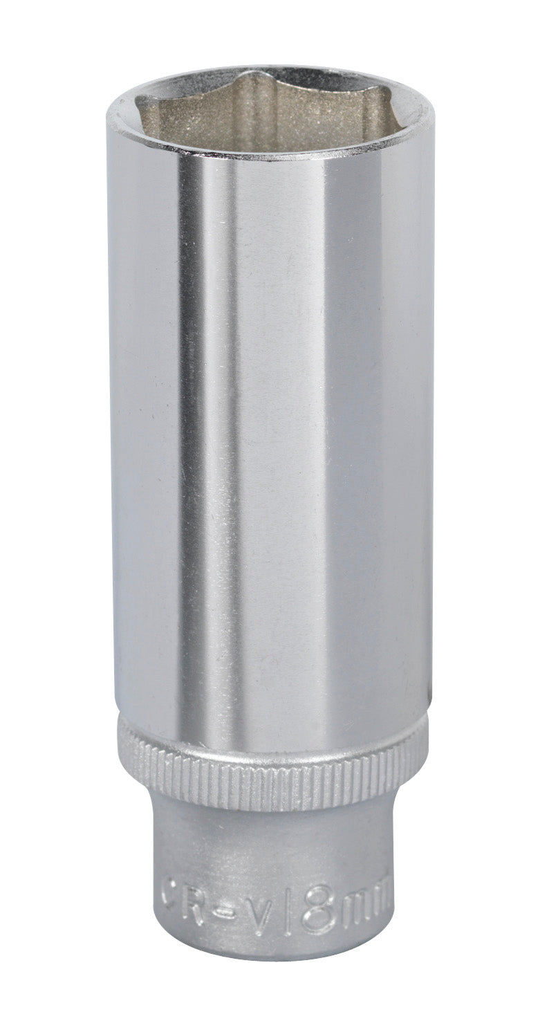 Sealey 18mm Deep 3/8"Sq Drive WallDrive Socket Chrome  Hardened Tempered S3818D