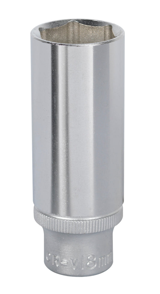 Sealey 18mm Deep 3/8"Sq Drive WallDrive Socket Chrome  Hardened Tempered S3818D