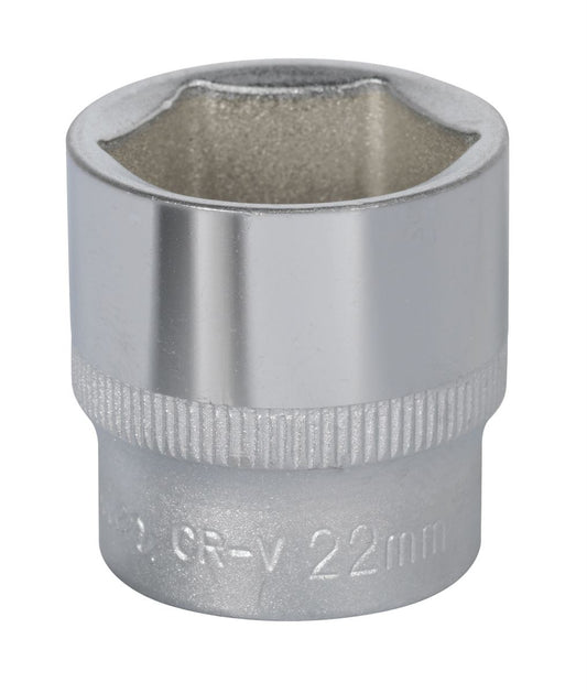 Sealey 3/8"Sq Drive Socket 22mm WallDrive Chrome Standard Length S3822