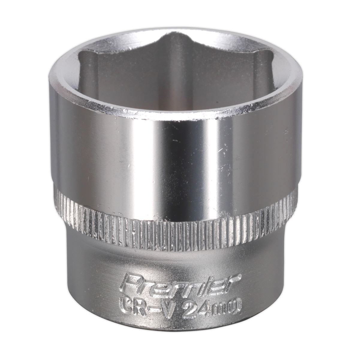 Sealey 3/8"Sq Drive Socket 24mm WallDrive Chrome Standard Length S3824