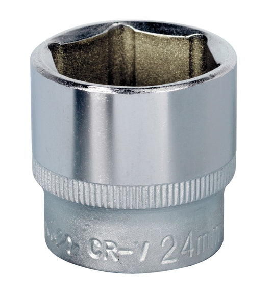 Sealey 3/8"Sq Drive Socket 24mm WallDrive Chrome Standard Length S3824